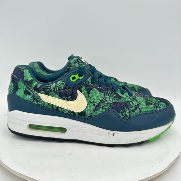 Nike Air Max 1 GPX Men Size 9 684174-400 Blue Floral Green White Training Shoes - Picture 4 of 11